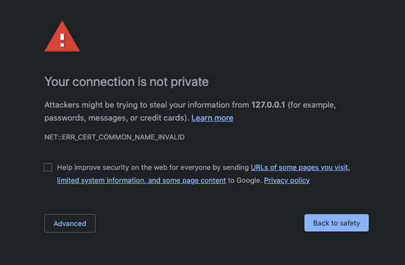 Connection Is Not Private
